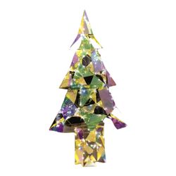 Gemmy Iridescent Christmas Tree 5 ft LED Lightshow Sparkle 100 Lights 2021 NIB 