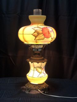 Antique Hurricane Lamp 23H