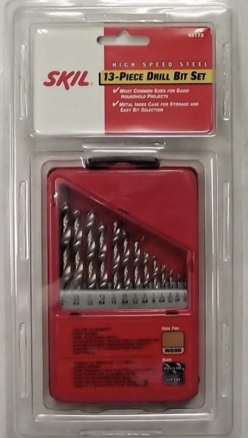 Skil 45173 13 Piece 1/4" to 5/64" Twist Drill Bit Set