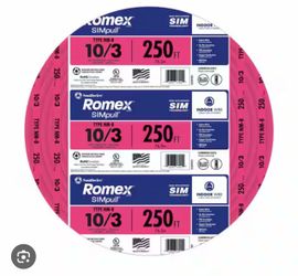 10/3 romex 250’ new