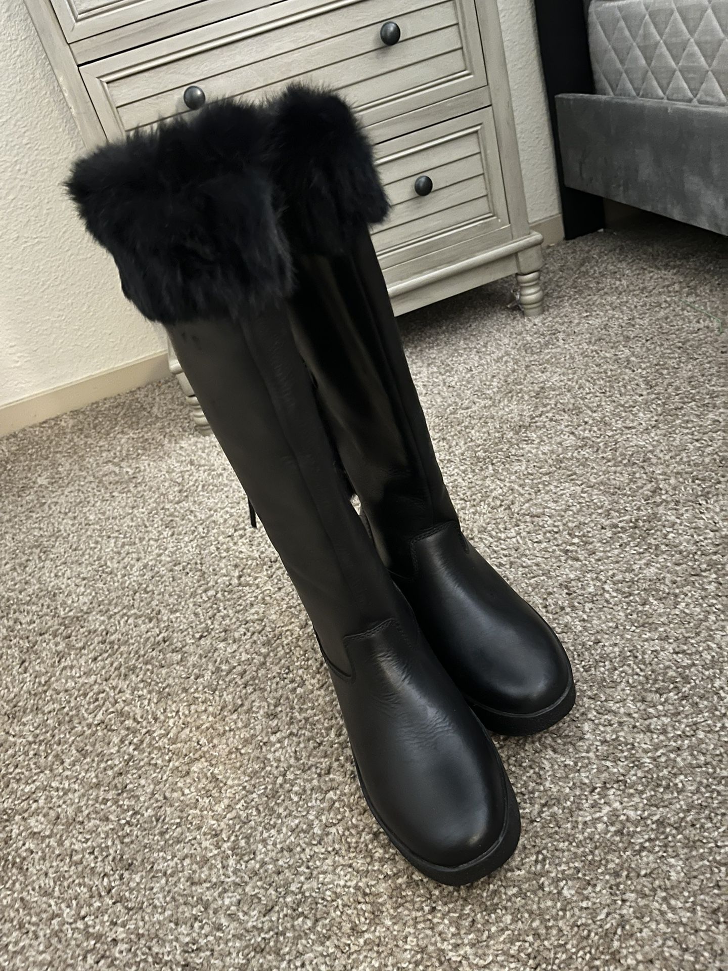 Cougar Durand Leather/rabbit Fur Boots 