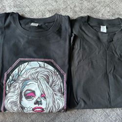 2 new Mens size large short sleeve custom T shirts. 2 shirts 1 price.