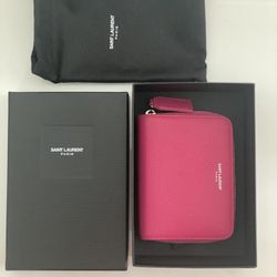 Saint Laurent  Leather Compact Card Wallet