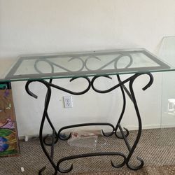 Glass Iron Table 