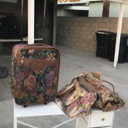 Carry on luggage and 2 hand bags