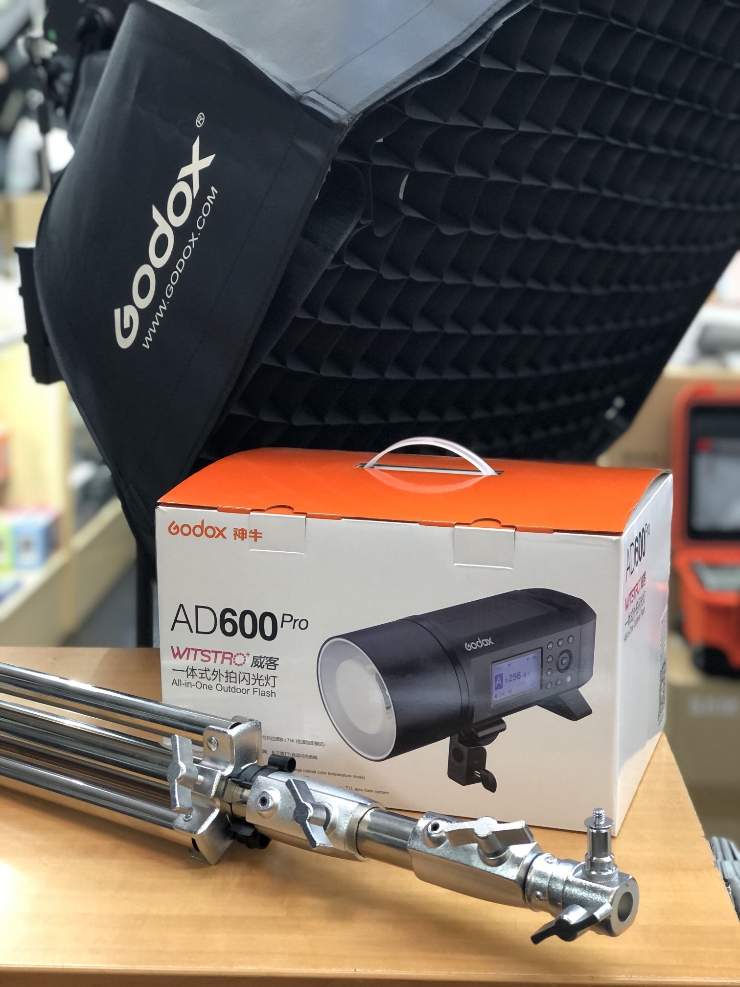 Godox AD600Pro Witstro Battery-Powered Monolight Kit with Softbox and Light Stand
