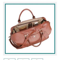 Cutter & Buck Leather Weekender Travel Bag
