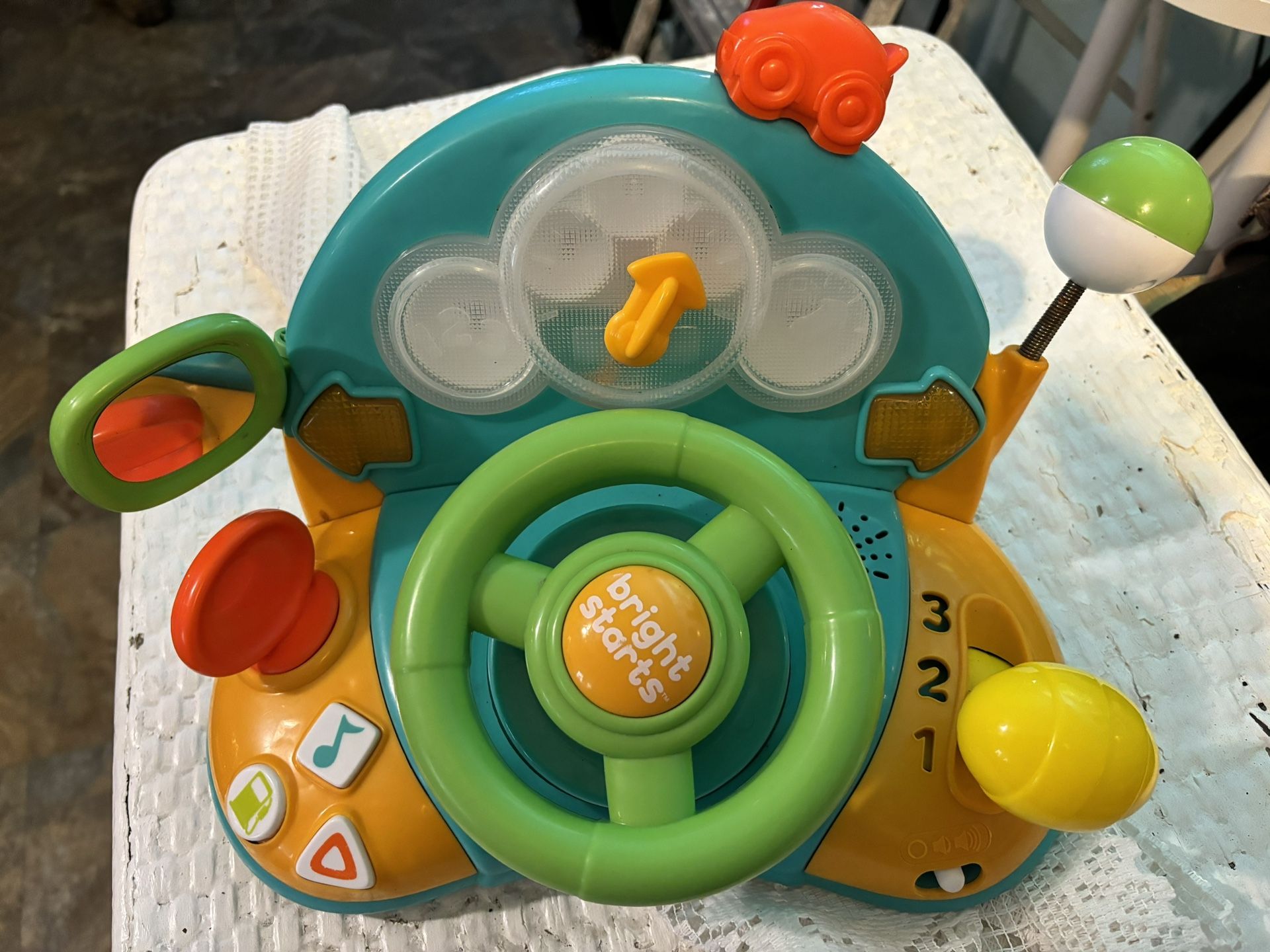 Super Cute Bright Starts Lights And Colors Baby Driving Activity Toy