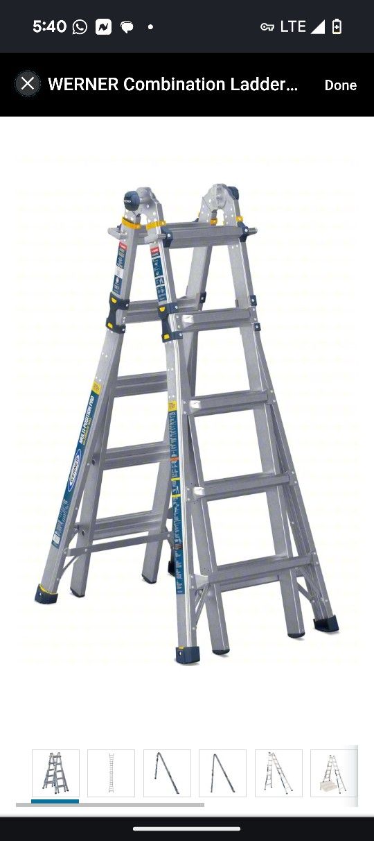 ⭐⭐Werner 22' Multi - Purpose Foldable Ladder ⭐⭐