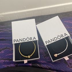 two pandora bracelets