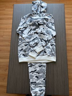 Camo Hoodie and Jogger Sweatsuit Set