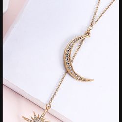 NEW Sun Moon Charm Pendant Necklace