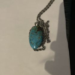 Kingsman Turquoise W Sterling Sliver James Avery 32 Inch Chain