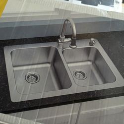 🔥 DEAL 🔥
Montvale 962792 Double Bowl Stainless Steel Kitchen Sink – 33x22 Drop-In
Only $145! 💥