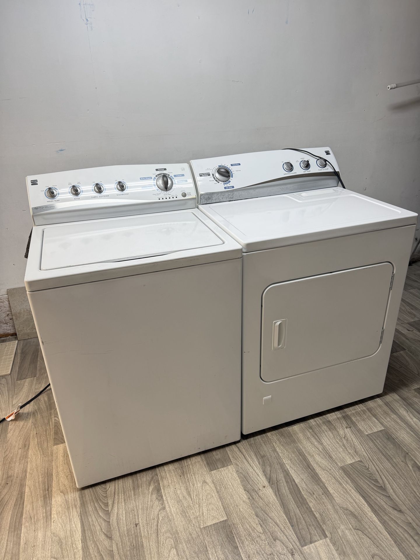 Kenmore washer and gas dryer