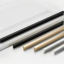 1696: New 10 Pack Kitchen Cabinet Pulls - Kitchen Cabinet Handles for Dresser Drawers - L-Shaped Cross Sections (8.66 inches, Black)