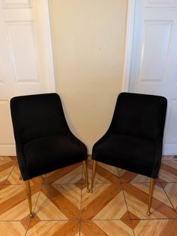 Black Velvet Chairs