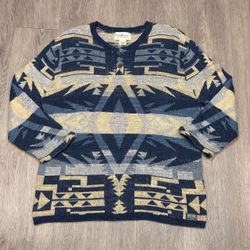 Vintage Denim and supply by Polo Ralph Lauren  Aztec sweater L very rare