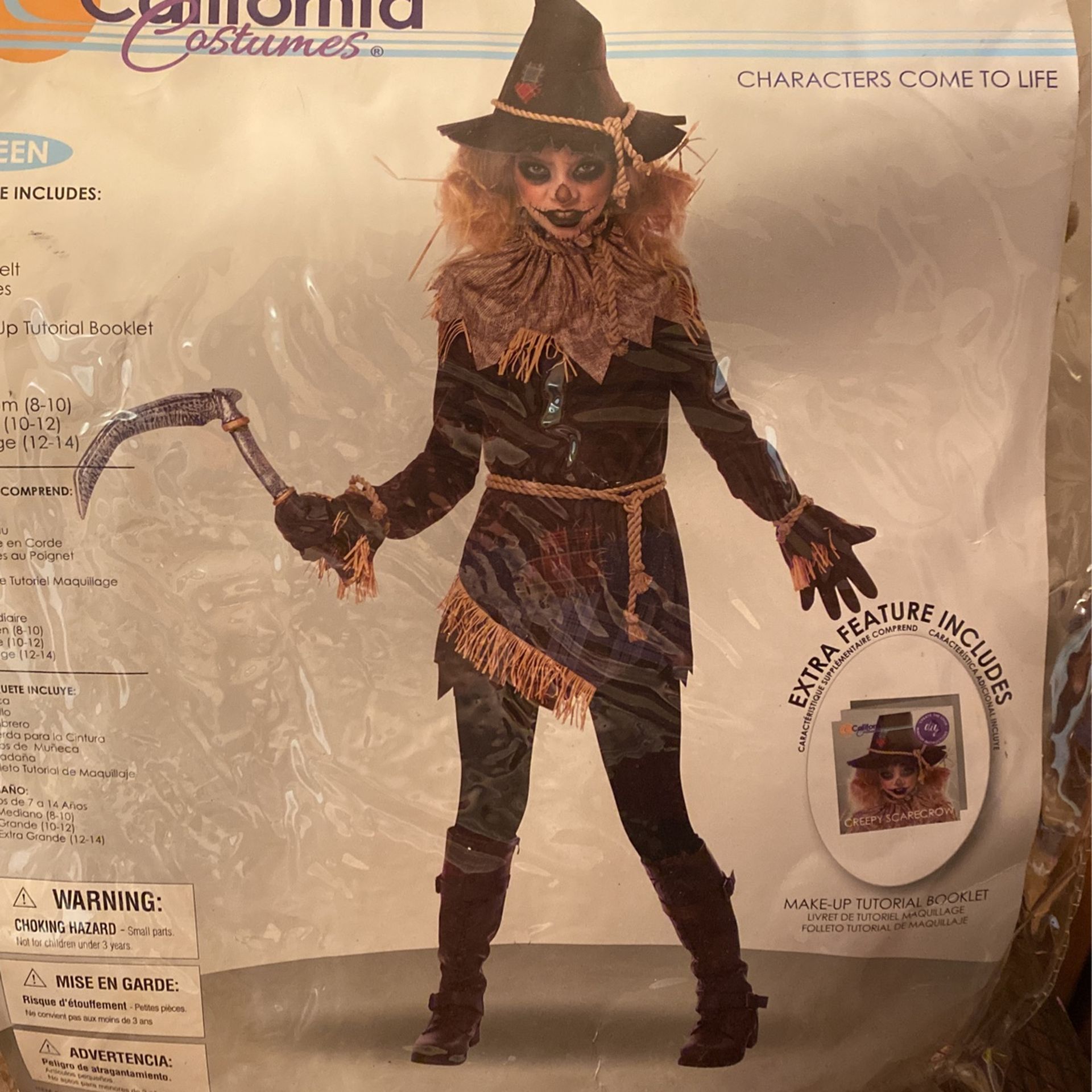 Costume - Creepy Scarecrow - Tween Size 12-14