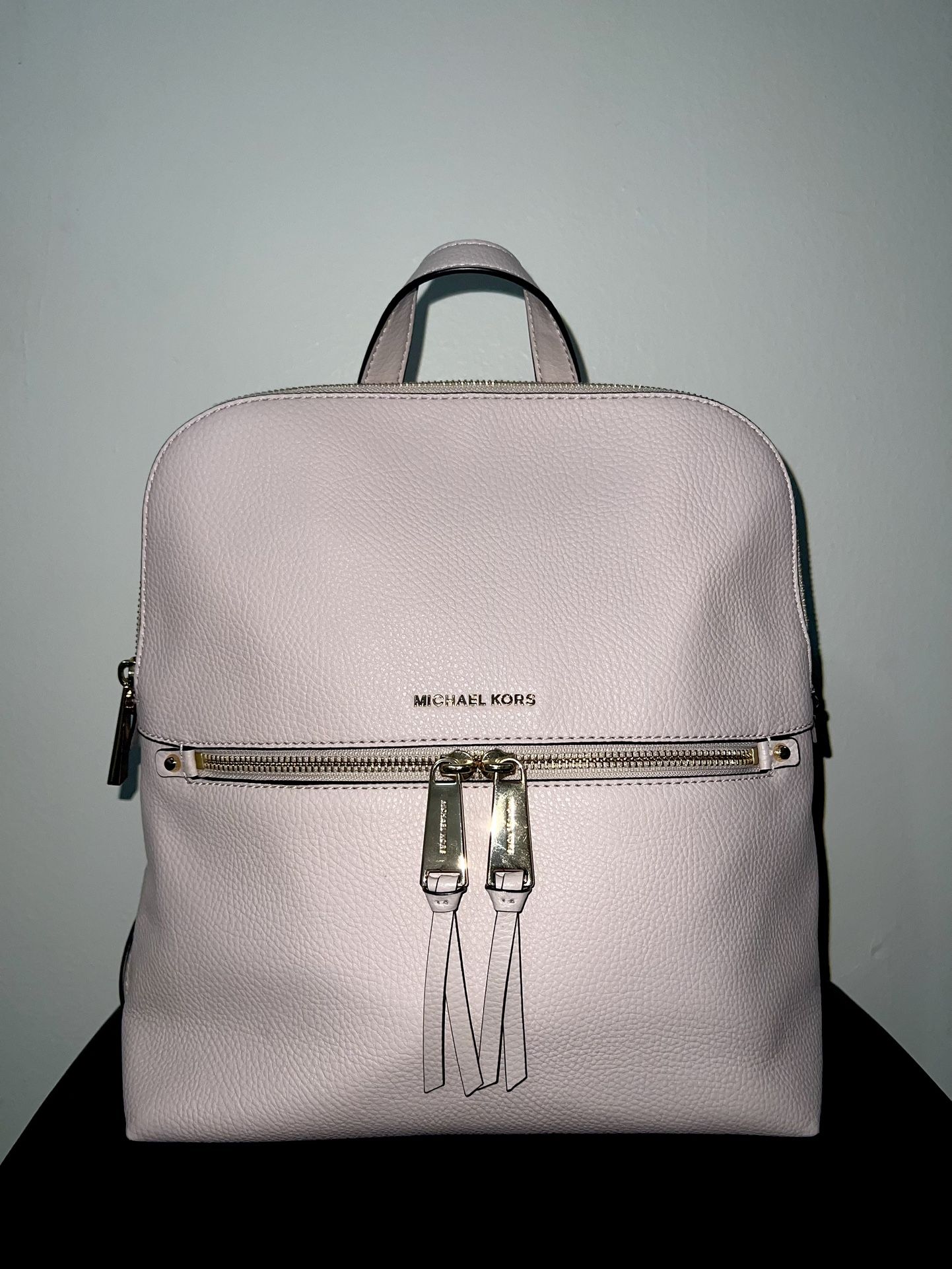 Michael Kors Rhea Medium Pebble Leather Slim Backpack