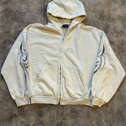 Balenciaga Cream Y2K Zip Up