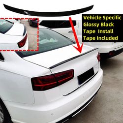 12-17 AUDI A6 Rear Spoiler PG A3 Style Gloss Black Wing Brand New