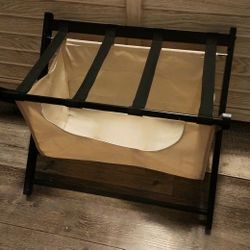 Two Luggage racks w/hamper - 27" W x 17" H