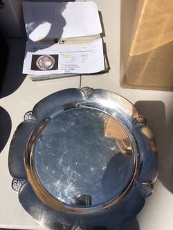 WM Rogers 13" Round Serving Platter