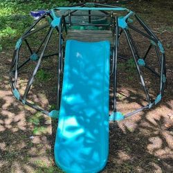 Children's Metal Climbing Round Dome With A Slide 