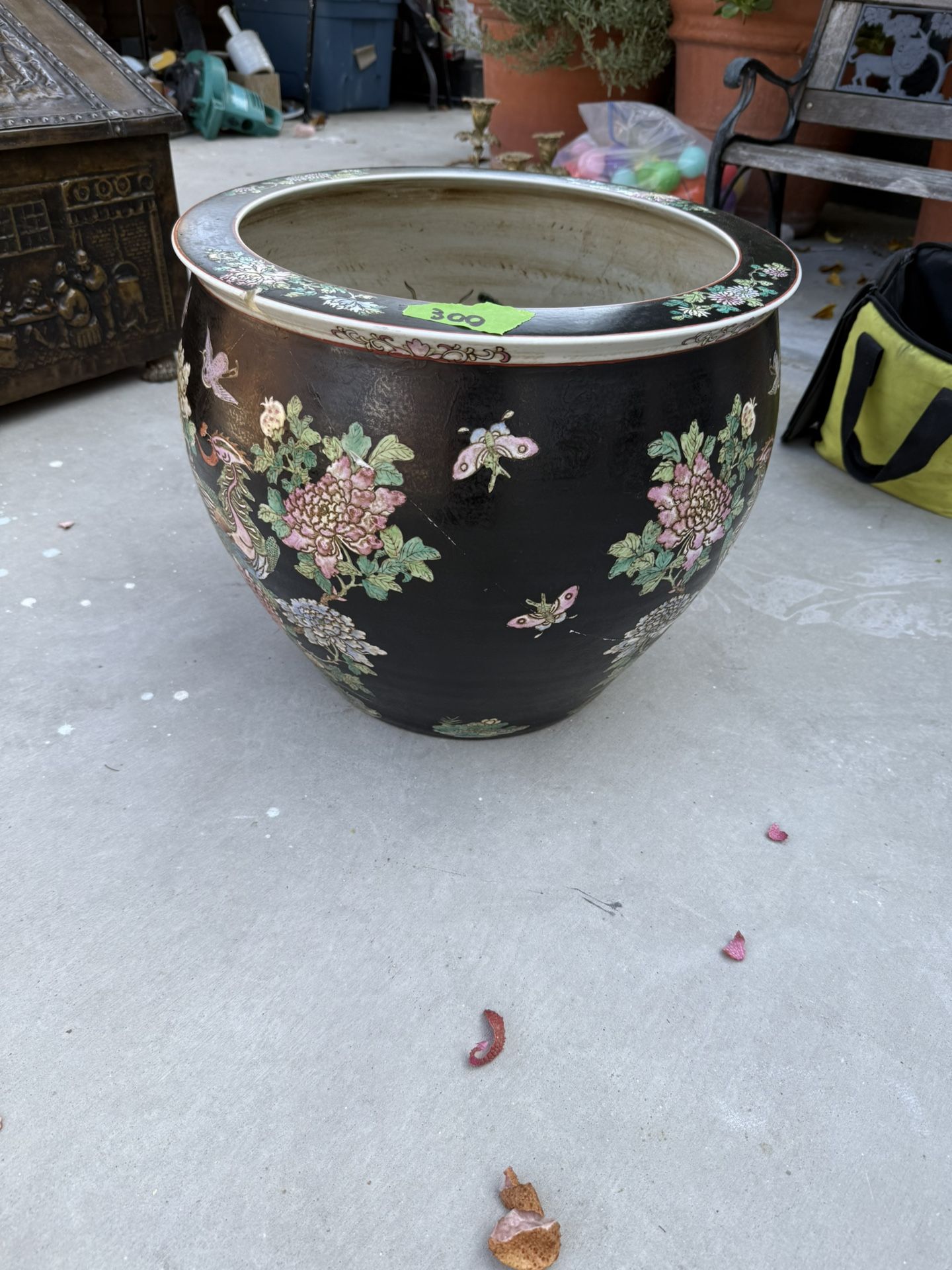 Black Antique Chinese Pot