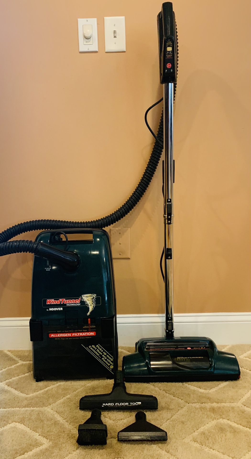 Hoover windtunnel bagged canister vacuum cleaner