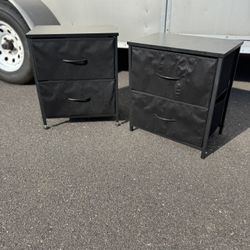 2 black side dressers