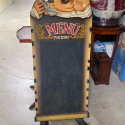 Vintage menu board