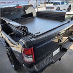 SyneticUSA Hard Retractable Aluminum Tonneau Cover For 2009-2026 Ram 1500 5ft 7in Short Bed Enhanced MB With Rambox