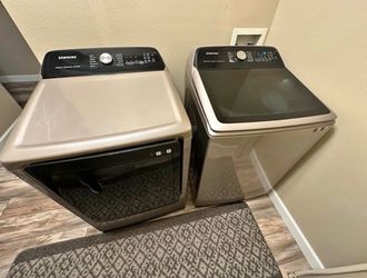 Samsung Smart Washer & Electric Dryer Set  Champagne