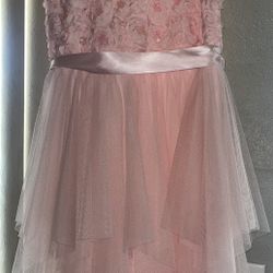 Girls Justice Light Pink Dress , Size 12 , Very Cute !