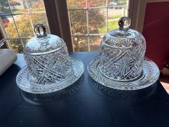 Crystal Waterford Butter Dish Set