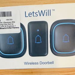 Doorbell with 2 Receivers IP66 Waterproof 1000ft Range Door Bell for Classroom Teachers with 66 Ringtones NEW Model