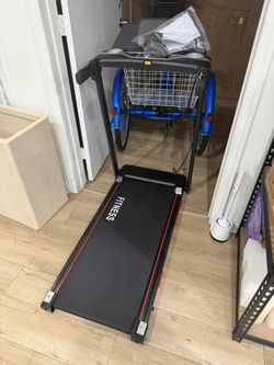 RHYTHM FUN Treadmills for Home, Treadmill with Handles,16% Incline, 7.5MPH APP Connectivity, Pause Function, Low Noise, 4-Screw Easy Assembly,350lbs