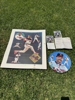1984 California Angels Baseball Reggie Jackson Signed Lithograph Plate Anaheim 