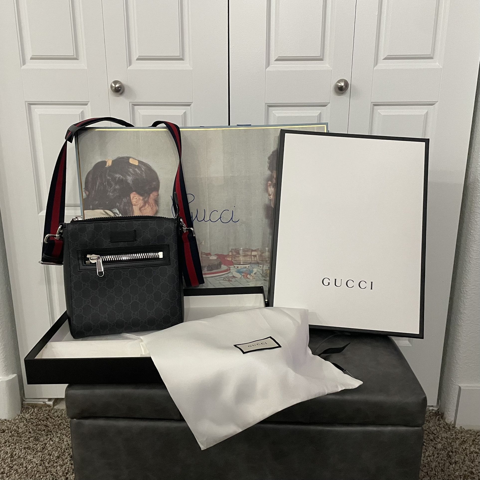 Gucci GG Black small messenger bag