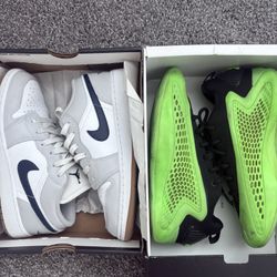 Both Size 5y Air Jordan One And Anthony Edward