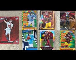 7 NFL Cards For 30: 1 Ty Simpson, 2 Cam Ward, 4 Jayden Daniels (Read Description For Details)
