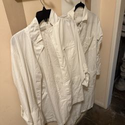 White Smock – Size Medium – Great for Nurses, Beauticians, Healthcare – Santa Monica