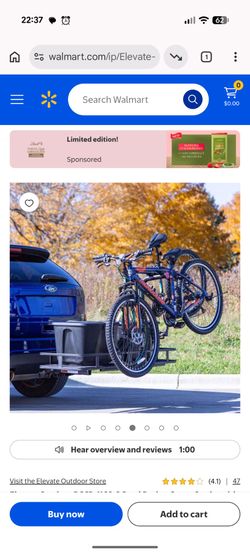 Elevate Outdoor Steel Basket Cargo Carrier with 2-Bike elevate Elevate Outdoor Steel Basket Cargo Carrier with 2-Bike Rack