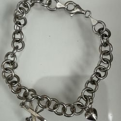 14 K White Gold Bracelet 