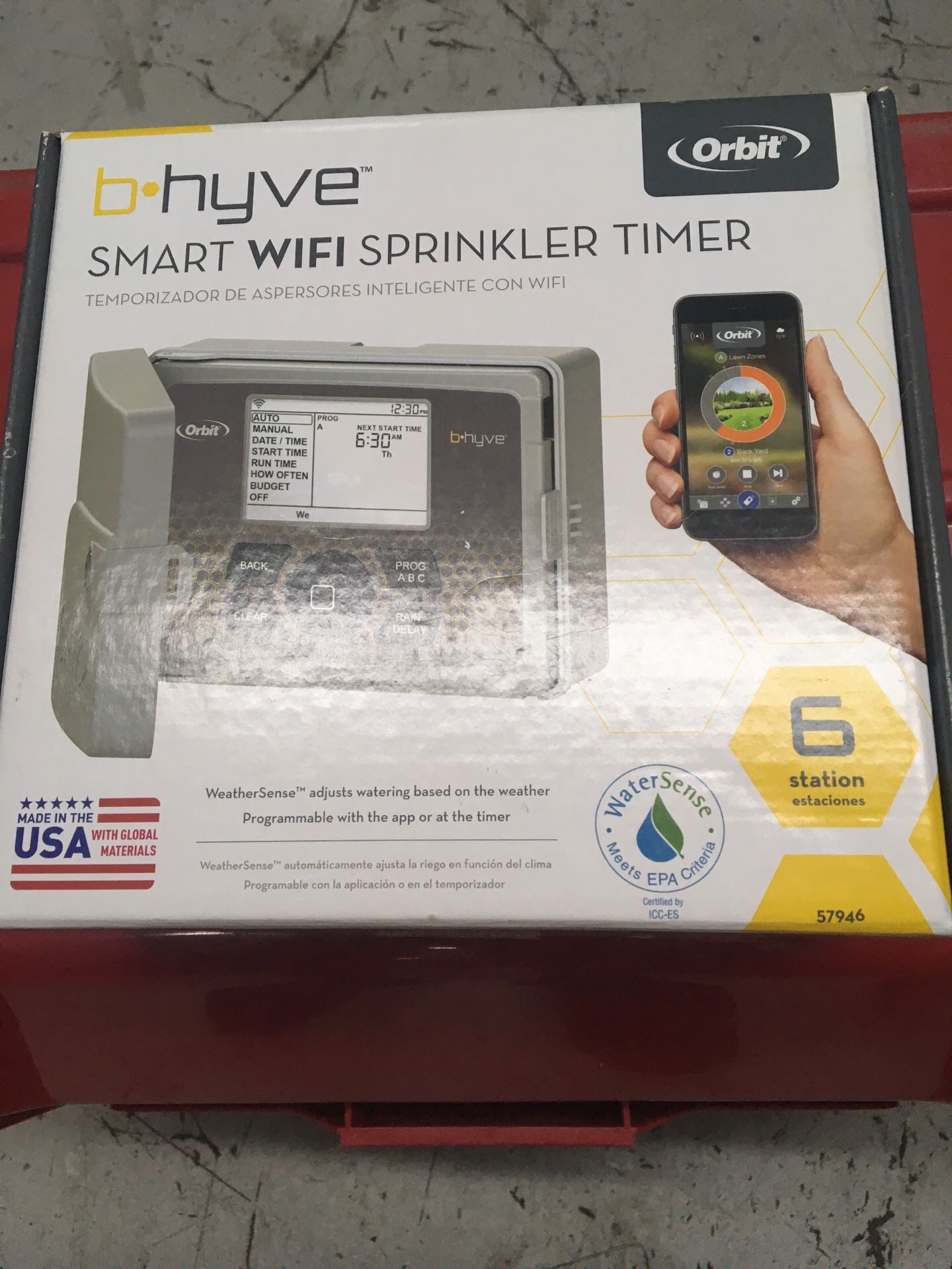 Bhyve by Orbit a smart WiFi 6 zone sprinkler timer can download the app for hands free Brand new in box