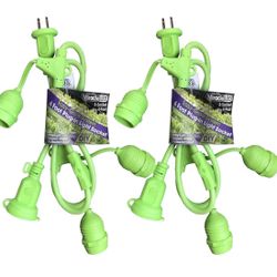 Miracle LED Grow Anywhere 4-Foot 3-Socket Plug-in LED Grow Light Corded Fixture for Grow Tents and Indoor Gardening (2-Pack)