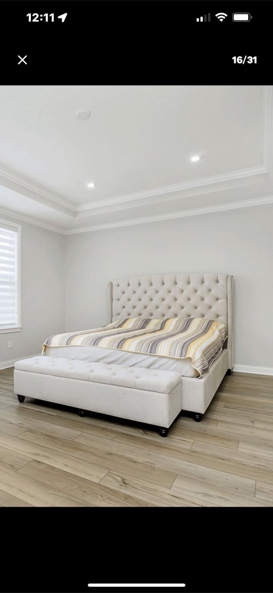 King Size Bed With Ottoman And Mattress