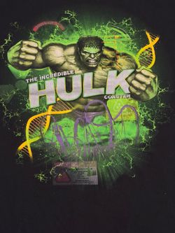 Universal Studios The Incredible Hulk XL Surrounded by Green Lightning & DNA Strands